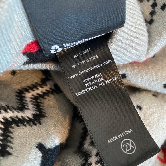 Studio Ghibli Spirited Away Kaonashi Knit Sweater 2X Acrylic Crew Neck AOP - Picture 7 of 9